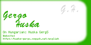 gergo huska business card